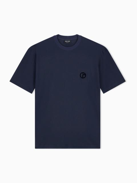GIORGIO ARMANI T-SHIRT OVERSIZED IN HI-TECH WARP KNITTED HONEYCOMB JERSEY