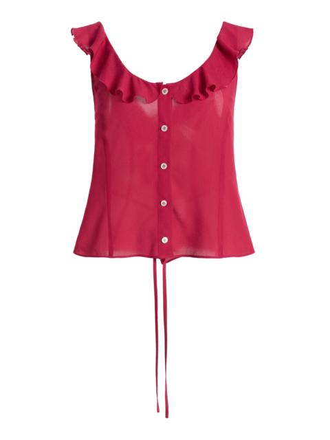 Favorite Daughter Exclusive The Love Note Ruffled Top pink