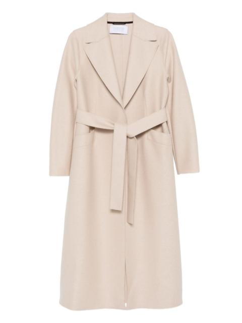 belted notched-lapels coat