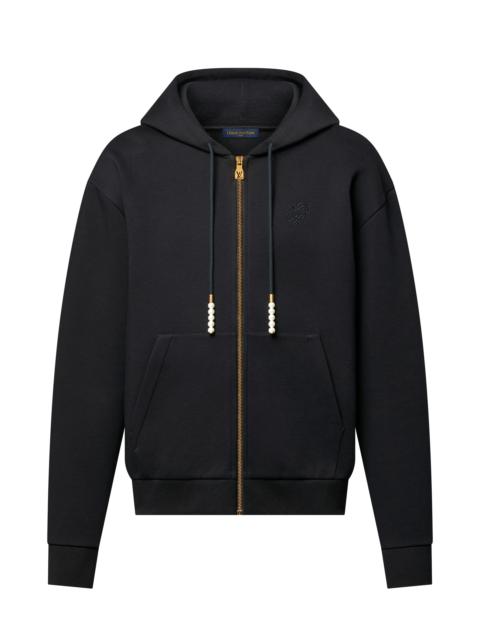Louis Vuitton Embroidered Zipped Jersey Hoodie