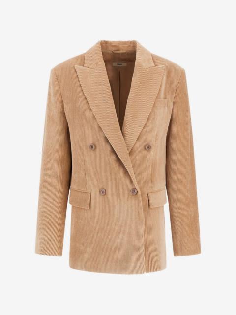 Herno double-breasted corduroy blazer