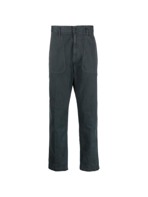 mid-rise straight-leg trousers