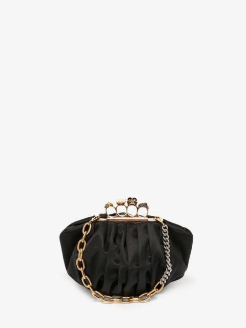 Alexander McQueen Barnacle Four-ring Clutch in Black