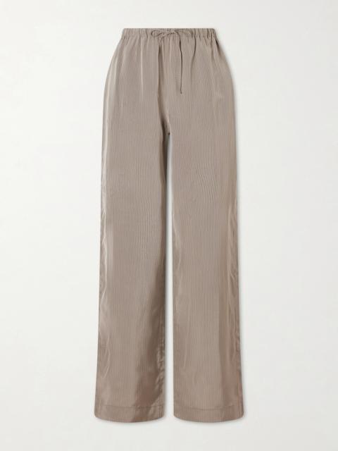 RÓHE Striped Satin Wide-leg Pants