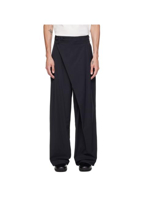 Kiko Kostadinov Black Kippel Wrap Trousers