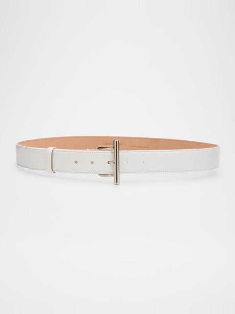 Alexander McQueen T-Bar Skinny Leather Belt