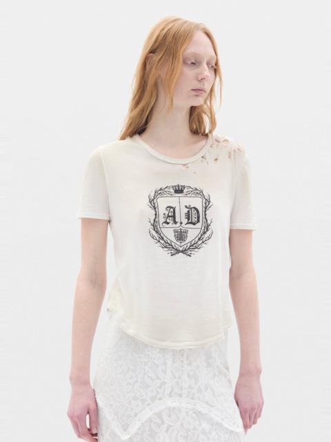Ann Demeulemeester Floor Micro T-shirt With AD Emblem" Print