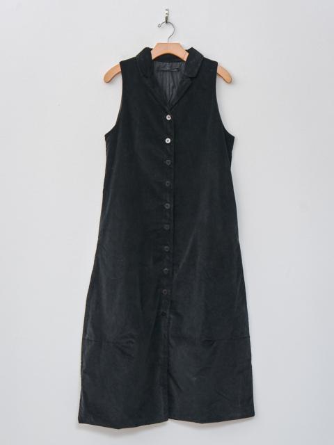ALBUM DI FAMIGLIA Velvet Long Sleeveless Dress - Black