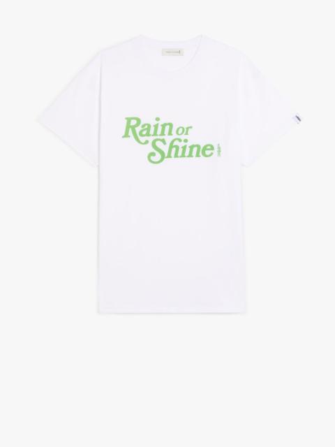 Mackintosh WHITE X GREEN COTTON RAIN OR SHINE T-SHIRT