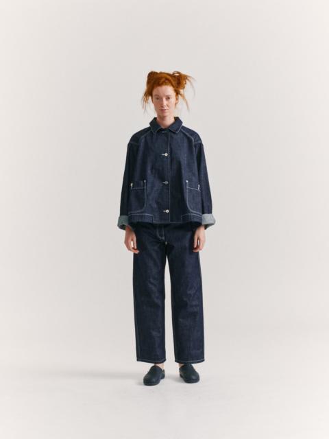 CASEY/CASEY DRAYS TRAVAIL JACKET - RAW DENIM - INDIGO