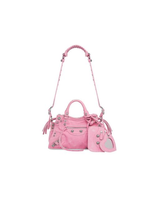 BALENCIAGA Women's Neo Cagole Xs Handbag In Denim in Pink
