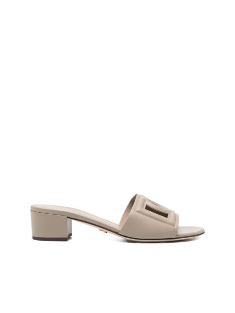 45mm Initial cutout heel sandals