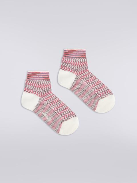 Missoni Multi-worked short cotton and nylon socks