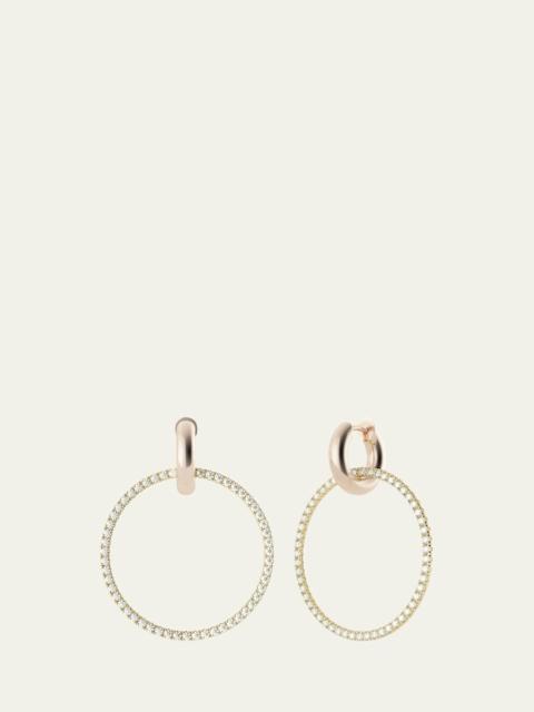 Spinelli Kilcollin 18K Mixed-Gold Casseus Hoop Earrings with Diamonds