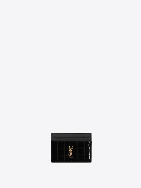 SAINT LAURENT cassandre matelassé carré card case in patent leather