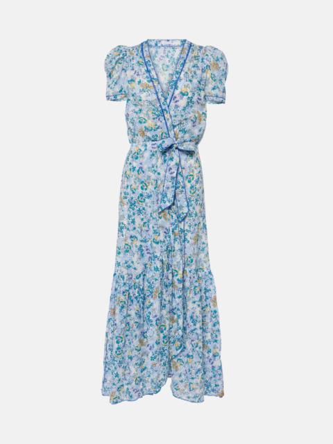 Baba floral puff-sleeve cotton maxi dress
