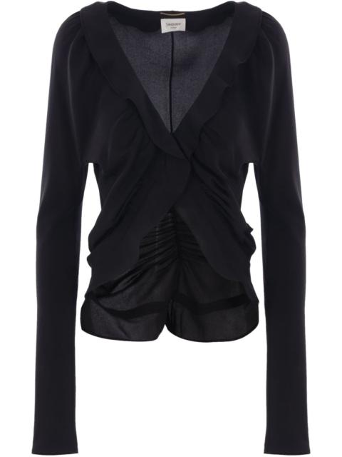 SAINT LAURENT crepe de chine blouse