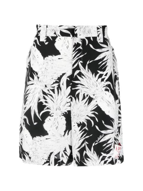 pineapple-print Bermuda shorts