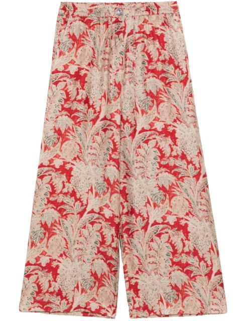 Pierre-Louis Mascia Aloe silk palazzo trousers