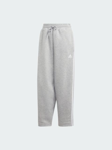adidas Essentials 3-Stripes Open Hem Fleece Pants