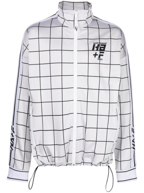 Haider Ackermann logo-print checked jacket