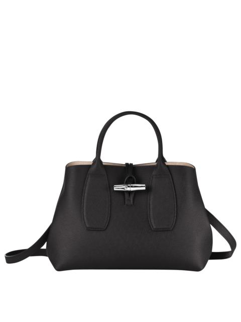 Roseau M Handbag Black - Leather