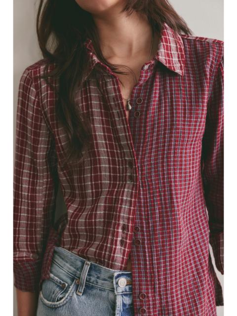 FREE PEOPLE We The Free Benny Slim Plaid Button-Down
