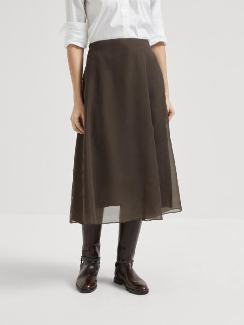 Brunello Cucinelli Crispy silk circle skirt