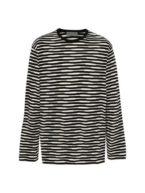 Yohji Yamamoto striped long-sleeved T-shirt