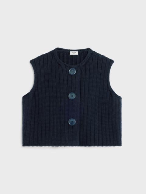 CELINE cardigan IN RIBBED WOOL