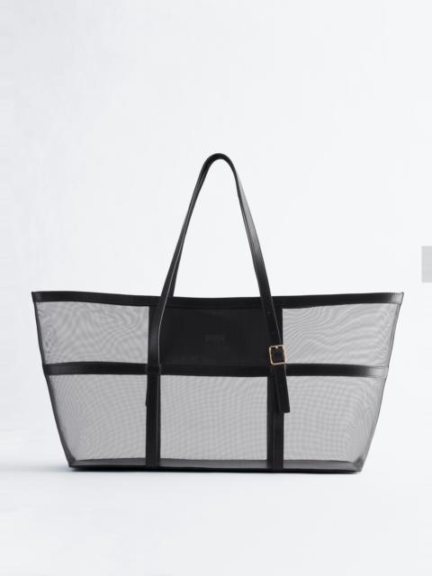 & Other Stories Leather Detail Mesh Tote