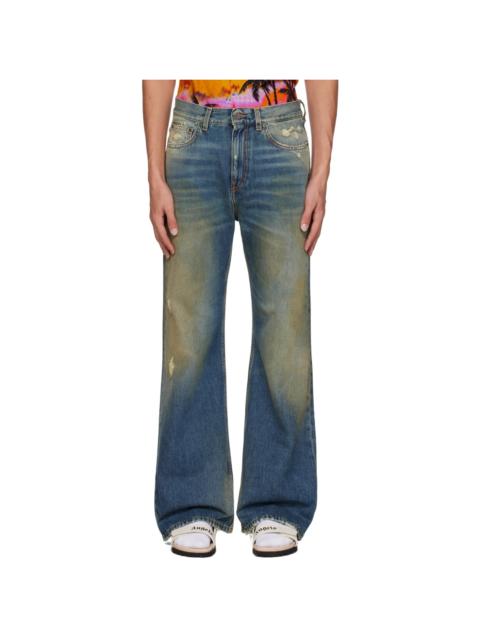 Palm Angels Blue Distressed Jeans