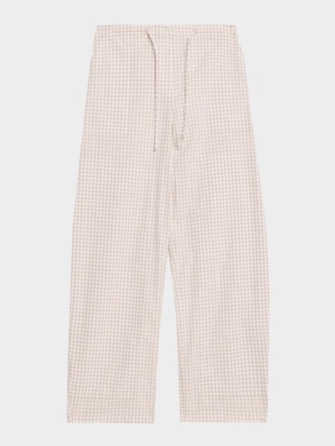 SIMKHAI Gingham Drawstring Pants