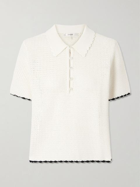 FRAME Daybreak mesh polo shirt White