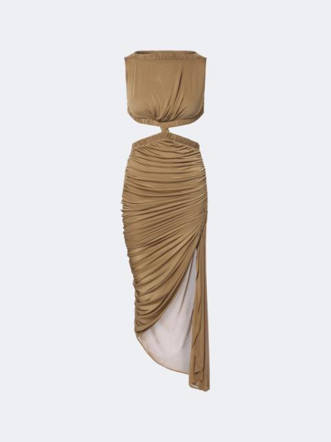 CHRISTOPHER ESBER Theia cutout draped asymmetric midi dress