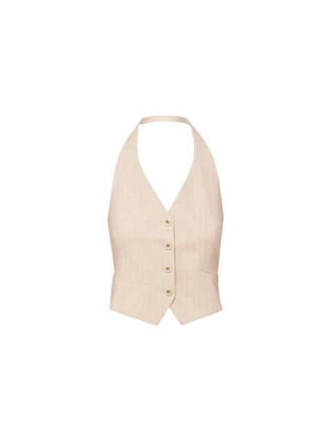 VERONICA BEARD ARABELLA METALLIC PINSTRIPE VEST