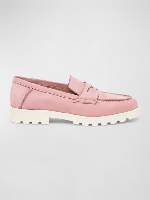 Suede Sporty Penny Loafers