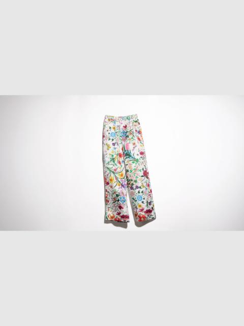 GUCCI Printed silk twill pants