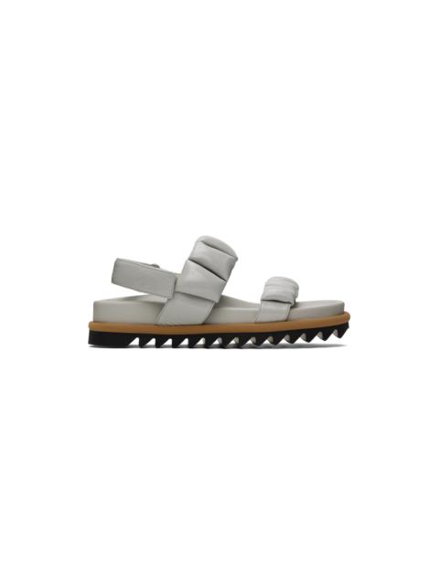 Dries Van Noten Off-White Padded Leather Sandals