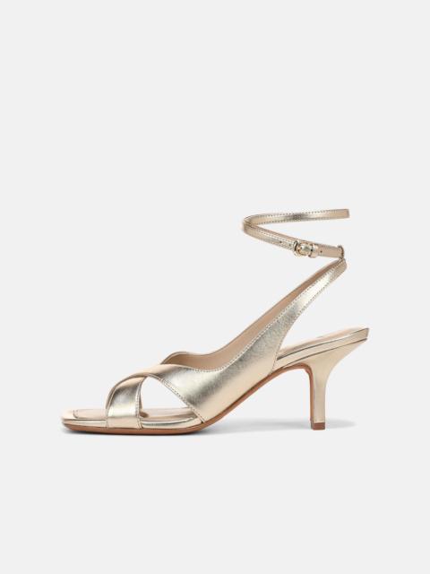 Vince Lola Leather Heeled Wrap Sandal