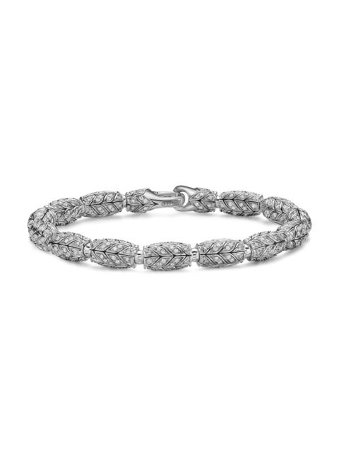 DAVID YURMAN Men's Chevron Bead Bracelet in Sterling Silver - Diamond