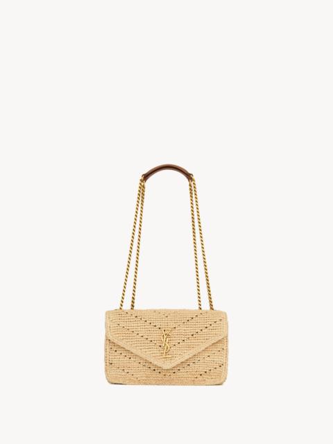 SAINT LAURENT LOULOU SMALL IN RAFFIA