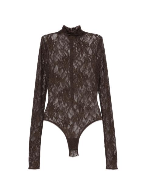 THE ANDAMANE The Andamane Ziggy Lace-pattern High-neck Bodysuit