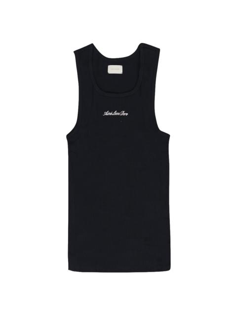 AIMÉ LEON DORE Embroidered Logo Tank Top "Jet Black" SS24CT037 JET BLACK