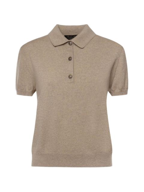 Loro Piana buttoned polo top