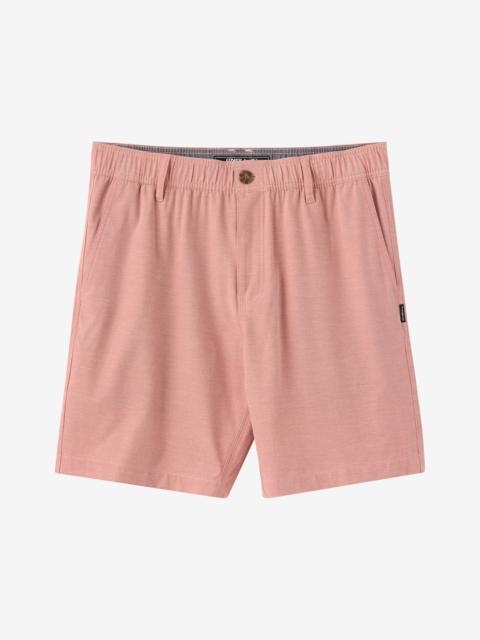 O'Neill Reserve Light Check Elastic Waist 18" Hybrid Shorts