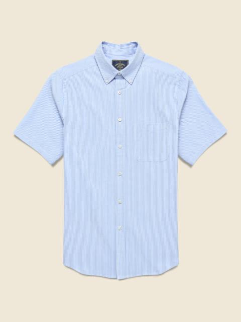 Portuguese Flannel Striped Atlantico Seersucker Shirt - Blue