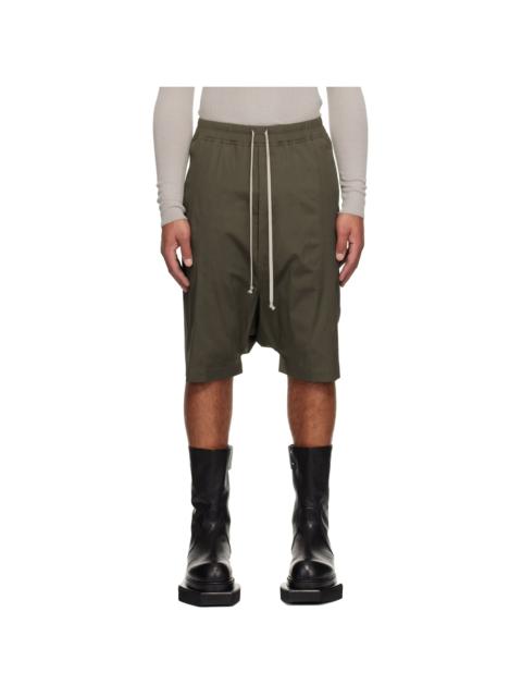 Rick Owens Khaki Concordians Rick's Pods Shorts