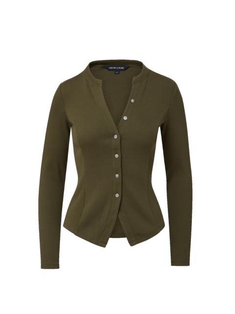 VERONICA BEARD CORDIS BUTTON-FRONT T-SHIRT