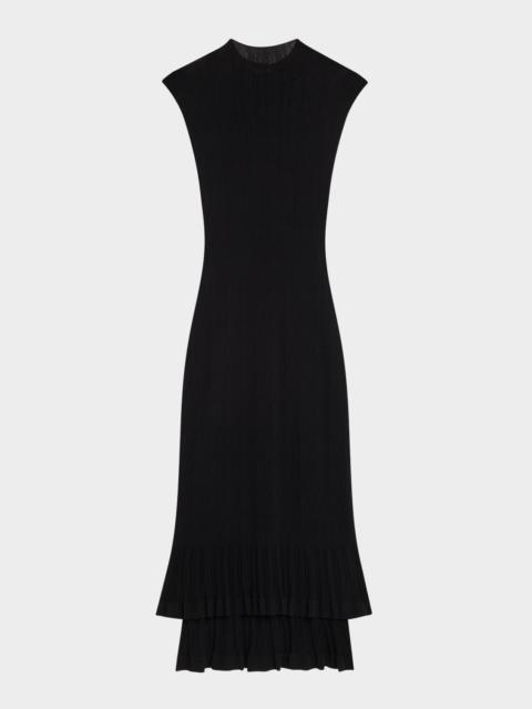 A.L.C. Kennedy Mock-Neck Plisse Dress